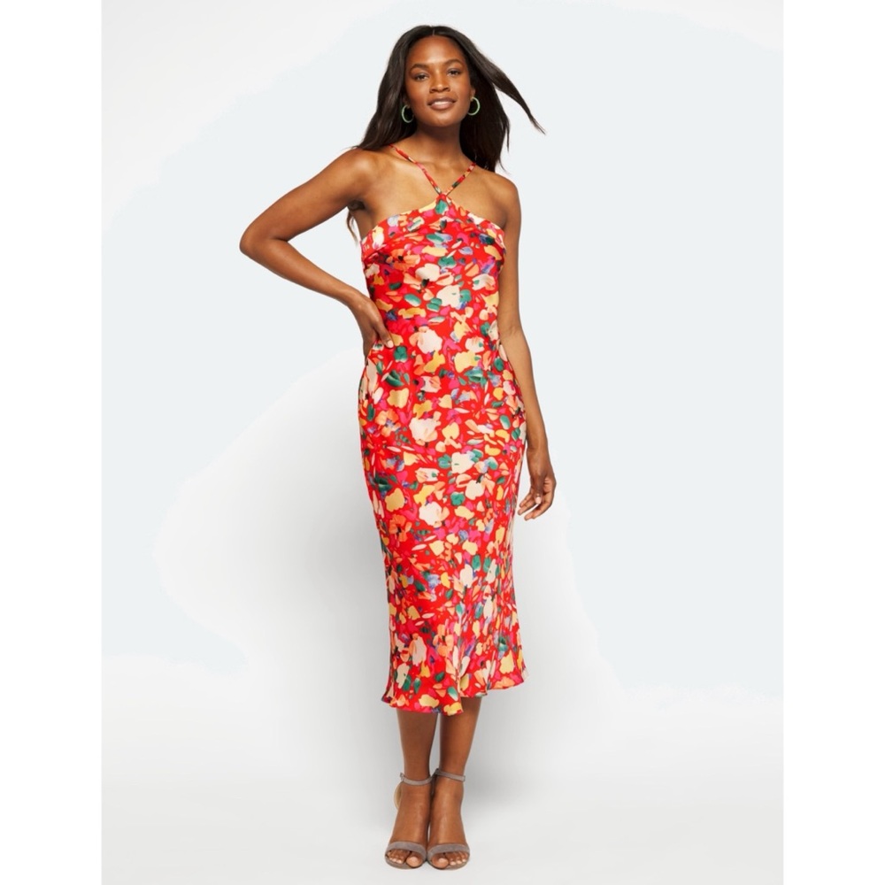 BCBGeneration Halter Neck Maxi Dress